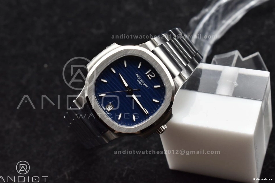 Best Blue Clone 7118 3KF Bracelet 915 V Edition on SS Dial 1:1 Flexible Super Textured Nautilus A324 0817